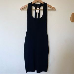 Mango little black halter dress